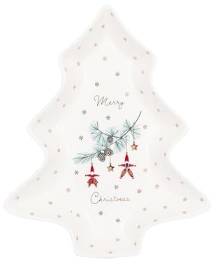 GreenGate Juana Servierplatte Baum White 22x18cm