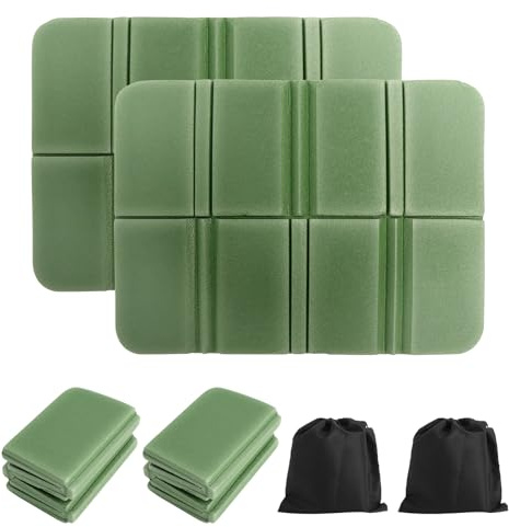 FIUTEKO 2 Pezzi Tappetino da Seduta Pieghevole Impermeabile,Cuscino Isolante termici Portatile con custodia per Escursionismo, Campeggio, Picnic, Parco – Leggero, Escursionisti