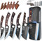 XYJ Set di coltelli da campeggio Full TANG Cinese Macellaio Verdura Chef Coltelli Fetta Disossamento Coltelli Con Maniche In Pelle & Roll Bag & Utensili Da Cucina