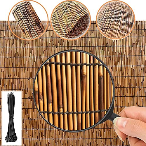 Rouleau de clôture en roseau naturel, écran de protection de la vie privée du balcon, clôture de jardin, clôture en bambou, for cour, jardin, balcon, décoration de parasol en roseau ( Size : 90x200CM(