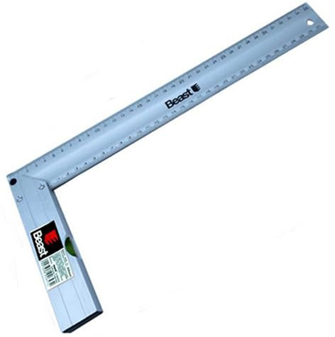 Escuadra de Aluminio para Carpintero con Burbuja de 250 a 400 mm, 250mm.