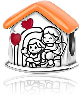 YUMINN Casa Charm for 925 Sterling Silver for Bracciali e collane da donna Ciondolo pendente per Natale San Valentino Festa della mamma Regali di gioielli per ragazze