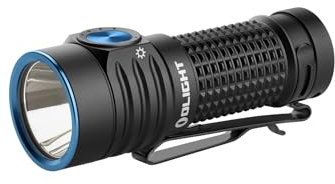 OLIGHT BatonTurbo 510 Meters Long-Range Pocket EDC Torch 1,000 Lumens Powered by Rechargeable Battery or Optional Power Sources Small LED Flashlight for Outdoors, Indoors and Emergency (Black)