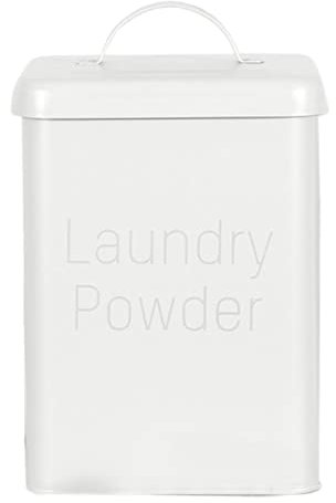 Xiixuuj Washing Powder Storage Container, Laundry Powder Box With Dosing Spoon, Laundry Detergent Storage Box, Metal Tin Storage Box, For Detergent, Laundry Organisation
