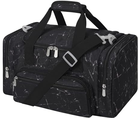 ZZY Klenine Sportväska, 25 l gymväska, fitnessväska, träningsväska för weekendresor, marmor, 25 l