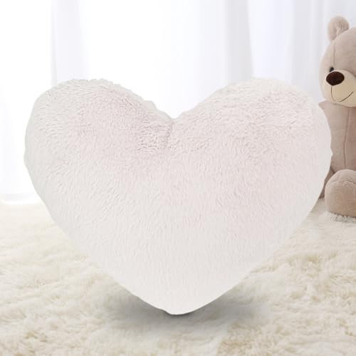 RANJIMA Herzkissen, Muttertagsgeschenke für Mama, Rosa Herzform Kissen Kuschelkissen, Kuschelkissen Schmusekissen Flausch Plüsch Dekokissen, Plüsch Kissen für Wohnzimmer Sofa Schlafzimmer Bett