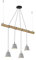 Lucande Beton Pendelleuchte 'Asta' (Skandinavisch) aus Beton, Holz (4 flammig, E14) - Deckenlampe, Esstischlampe, Hängelampe, Hängeleuchte, Wohnzimmerleuchte