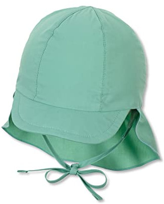 Sterntaler Unisex Kinder Schirmmütze Mit Nackenschutz Bindebänder Und Einsteckbaren Ohrenklappen Kindermütze, Mittelgrün, 51 EU