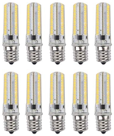 PONNYC DimMable E17 7WATTS Lampadina a LED 152LED 3014 SMD 600-700 lm Warm White Bianco Bianco Silicone Lampada del Silicone LED Bulbs AC 220-240V AC 110-130V (10 pz) (Dimensione : 110v$Warm White)