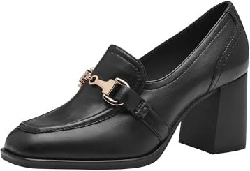 Tamaris Damen Trotteur Blockabsatz Vegan; Black MATT, EU 36