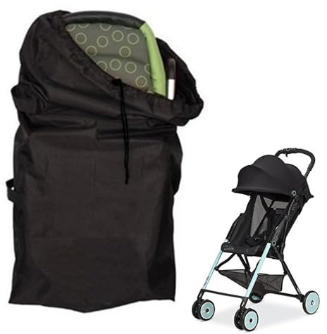Kinderwagen Tasche für Flugzeug Reisen, Kinderwagen, Transporttasche Flugzeug, Transporttasche für Kindersitz, Schutzhülle für Kinderwagen, Wasserdicht Schutzhülle für Kinderwagen für Baby, Schwarz
