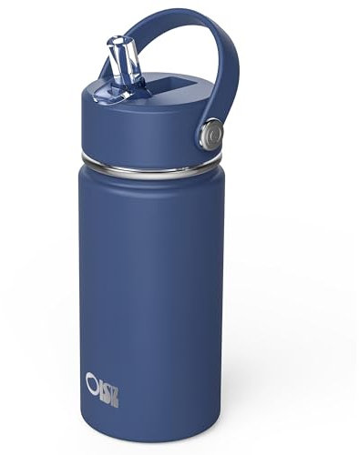 OISIZ 14oz Gourde Isotherme Pour Enfants avec Paille 420ml Gourde Isotherme Enfant avec paille Gobelet Thermique en Acier Inoxydable pour les enfants Sans BPA et garde le froid pendant 24 heures