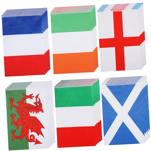 EXAOMBLE 1 Satz Internationale Flaggen Wimpel Kette für Partys Versammlungen und Dekoration Länderflaggen Strapazierfähig und Farbenfroh