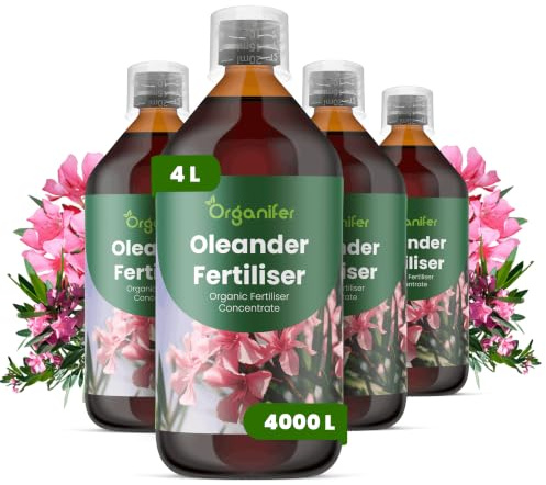 Fertilizzante liquido organico 4x1L per oleandro – fioritura abbondante e vitalità – Organifer