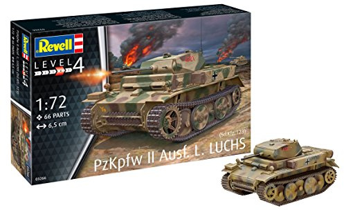 Revell 03266 Modellbausatz PzKpfw II AUSF.L LUCHS (Sd.Kfz.123) im Maßstab 1:72, Level 4