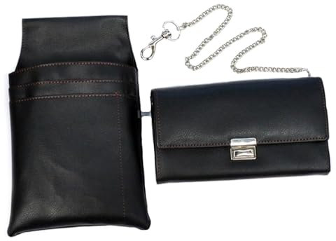 Geldbörse mit Holster Kellnerportemonnaie Taxibörse Kellnerbörse Kellnertasche Schwarz