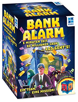Megableu, Bank Alarm Spiel, Elektronisches Brettspiel, Kooperatives Spiel mit Safe knacken Spannung, Rätselspiel Kinder, Kinderspiele ab 7, Für 2 bis 4 Spieler ab 7 Jahren