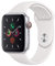 Apple Watch Series 5 44mm (GPS + Cellular) - Aluminiumgehäuse Silber Weiß Sportarmband (Generalüberholt)