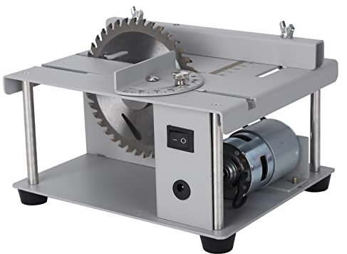 Yadoo Mini Table Saw 9000RPM Electric Power Saw, Small Cutting Machine for DIY Handmade Wooden Model Crafts, Metal, Ceramic Tile, Glass Cutting (110-240V)