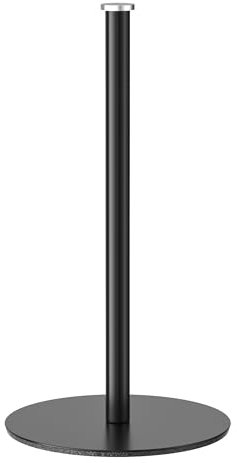 Matte Black Kitchen Roll Holder - Free Standing Paper Towel Holder Stand, Non Slip Modern Kitchen Countertop Organizer Fits Most Size Paper Roll