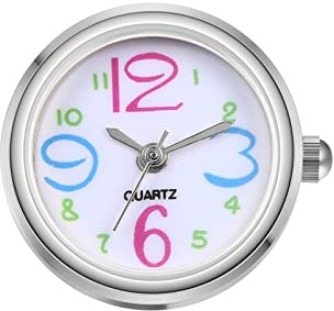 JewelryWe Orologio da dito da uomo e donna elastico rotondo al quarzo, Anello Orologio Stile Semplice,Numero Grande,Regalo per Natale