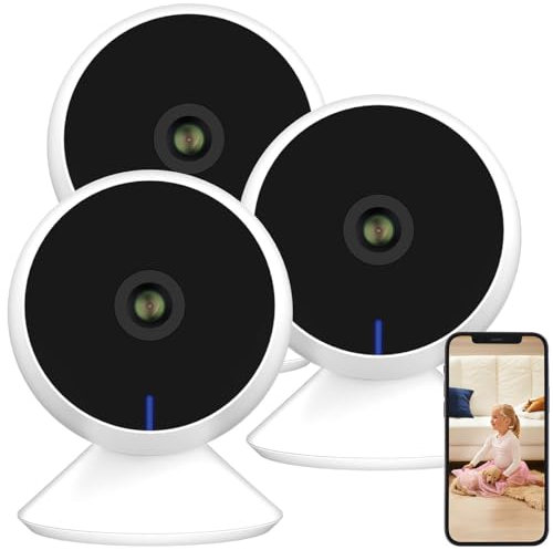 7links Indoor Kamera: 3er-Set 2K-IP-Überwachungskamera, Bewegungserkennung, 3MP, WLAN,App (Kamera Elesion, Babyphone mit 3, Überwachungssystem Funk)
