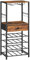 HOOBRO Scaffale Porta Vino, Portabottiglie a 6 Livelli con Porta Calici, Organizzatore da Bar per Bottiglie di Vino, con Cassetti e Ganci, per Cucina, Sala da Pranzo, Vintagebraun EBF10JJ01