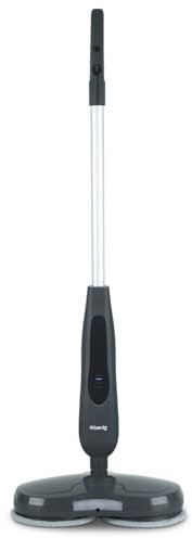 H.Koenig LST70 Cordless Electric Mop Lustre Mop 250 ml Capacity LED Light Silientious Brush for Hard Wood and Tiles 4 Pads