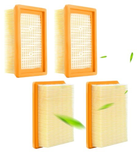 4 Stück Staubsauger Filter für Kärcher Set, für Kärcher WD4/WD5/WD6/MV4/MV5/MV6 Flachfaltenfilter, für Kärcher Mehrzwecksauger Ersatz, Industriesauger, Nass-/Trockensauger