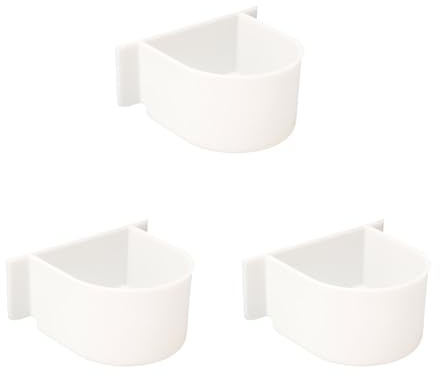 Gamelle pour oiseaux, 3 pièces en plastique en forme de U, harnais d'alimentation pour cage à oiseaux, mangeoire suspendue pour perroquet, gamelle d'eau, accessoire pour cage à oiseaux pour petits