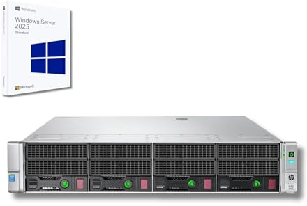 HP ProLiant DL380 Gen9 Server Rack | 2x Intel Xeon 2690 V3 | 128 GB RAM | 2x SAS 3.5 4TB | iLO Raid Controller H840 Windows server 2025 Standard (Ricondizionato)