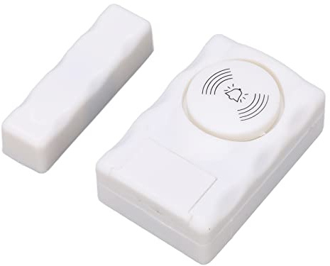 Luqeeg Capteur sans Fil d'alarme de Porte, Système d'alarme Anti-vol avec un Son 105 DB, Magnétiques Sensibles avec Batterie de Boutons LR44 3PCS, pour la Maison, le Bureau, l'hôtel