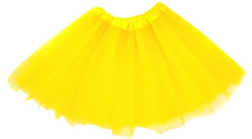 GXGM 1 Pieza Amarilla Falda Tutú de Tul, Falda de tul para niña, Adulto 40 cm, Falda de Red, Para Fiestas de Cumpleaños,Decoraciones de Halloween (Amarillo)