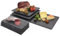 Sänger | Schieferplatte 7 tlg, Serviertablett für Käse und Snacks, Serviertablett aus Schiefer, Schiefertafel zum Beschriften, Deko Tablett, Schiefertafel in mehreren Größen, Tablett | Anthrazit