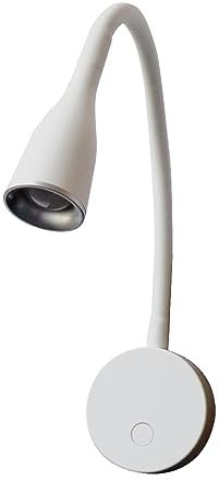 kalb Material für Möbel LED Bettleuchte 'Tulipano I' 4.5W Leseleuchte Bettlampe schwarz weiss, Farbe:Weiß