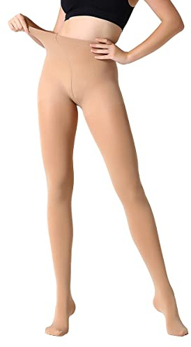 MANZI 1 Pair 70 Denier Women's Tights Stretch Run Resistant Opaque Control Top Tights