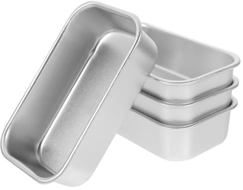 YARNOW 4Er Set Kleine Kastenform Backformen Rechteckige Mini Brot Backbleche Für Kuchen Toast Brotlaib Backen Küche Haushalt