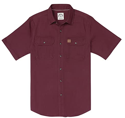 Dubinik®Camicia da Lavoro Camicia Uomo Manica Corta Casual Western Cotone Tasche Estiva Camicia Uomo Maniche Corte
