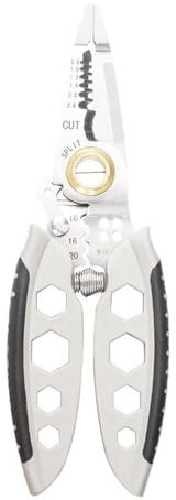 YYCFB Spellafili multiuso da 7 pollici - Pinza a crimpare per elettricista regalo strumento professionale per tronchesi per cavi spelafili Utensile manuale