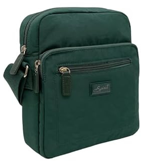 Spirit Medium Lightweight Waterproof Crossbody Shoulder Multi Pocket Travel Holiday Day Bag With Adjustable Strap 5766 (Forest Green)