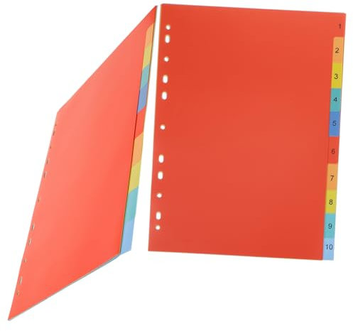 NUOBESTY 2sätze Trennblätter Für Ordner Bunte Registerkarten Mit Beschreibbaren Etiketten Dokumentenorganisation Für Notizen Präsentationen Und Berichte