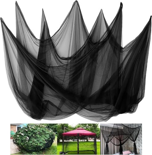 Gerbala Moskitonetz Outdoor 3 × 10 m – Fliegennetz für Innen & Außen | Robustes Insekten- und Vogelschutznetz, Ideal für Garten, Gemüse & Obst, Pflanzenschutz Gartennetze, Schwarz