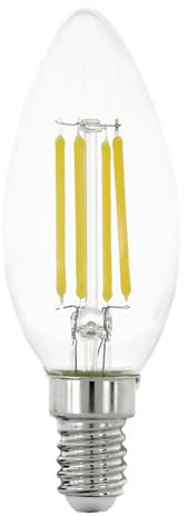 Eglo Lampadina LED E14 dimmerabile, a forma di candela, per illuminazione rétro, 7 watt, 806 lumen, luce bianca calda, 2700 K, lampadina Edison C35, Ø 3,5 cm