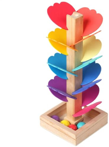 Wooden Music Tree Toy - Wooden Ball Drop Toy Musical Tree, Wooden Marble Runs Music Trees Toys, Toddler Educational Color Cognition Game For Kids, Home, School & Kindergarten