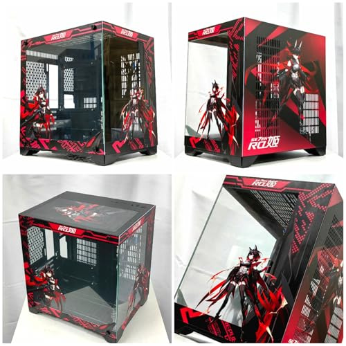 Boitier ATX Boîtier PC Gaming, Boîtier PC Gaming Moyen Tour M-ATX/ITX - Port USB 3.0 E/S en Façade - Panneau en Verre Trempé - Compatible avec Le Refroidissement par Eau Et par Air