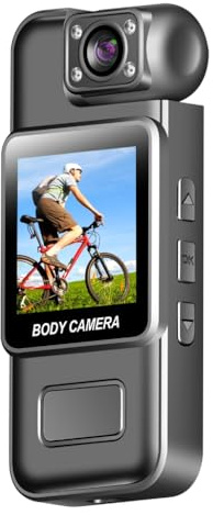 4K kroppskamera videoinspelare med roterande lins stöder 128 GB