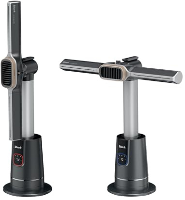 Shark TurboBlade Cool + Heat – 2-in-1 Bladeless Tower Fan & Space Heater for Customizable Year-Round Indoor Use, Bedroom, Living Room, & Office | Powerful Cooling + Rapid Room Heating, Charcoal, TH202