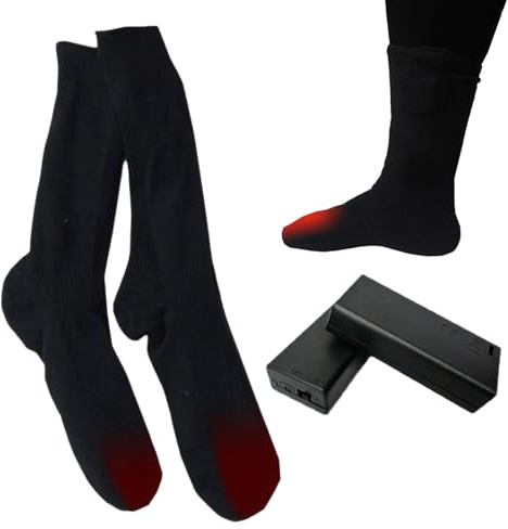 Yulokdwi Calcetines Eléctricos Calefactados,Cómodos Lavables con Calefacción Uniforme Y Calidez - Calcetines Tejidos Calefactados,para Esquí, Snowboard, Deportes, Aire Libre, Hogar, Viaje, Familia y