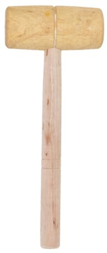 Vaguelly Marteau en Bois Multifonctionnel Petit Ø45-50mm Finition Laquée, Maillet de Menuiserie et Maroquinerie, Outil Manuel Compact pour Travail du Bois et Camping
