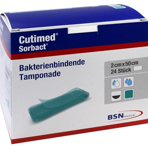Cutimed Sorbact Tamponaden 2x50 cm, 24 St